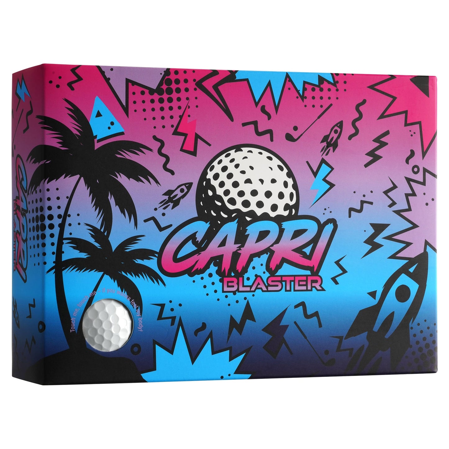 CAPRI Golf BLASTER Golfbälle im 12er Pack, vier 3er Sleeves, hochwertige Golfbälle für Spiel und Training