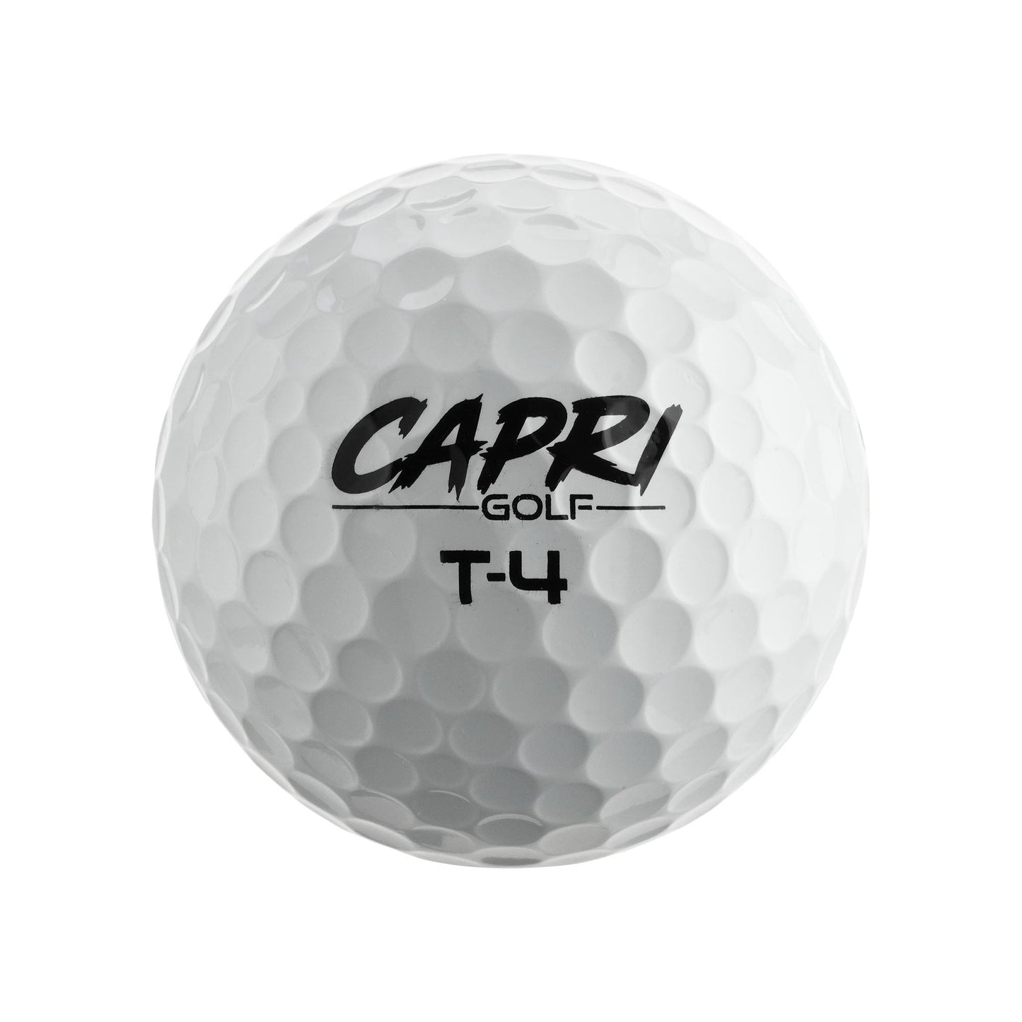 CAPRI Golf BLASTER Golfbälle im 12er Pack mit 4 Sleeves, weiße Golfbälle für das Golfspiel, Nahaufnahme vor einem Hintergrund
