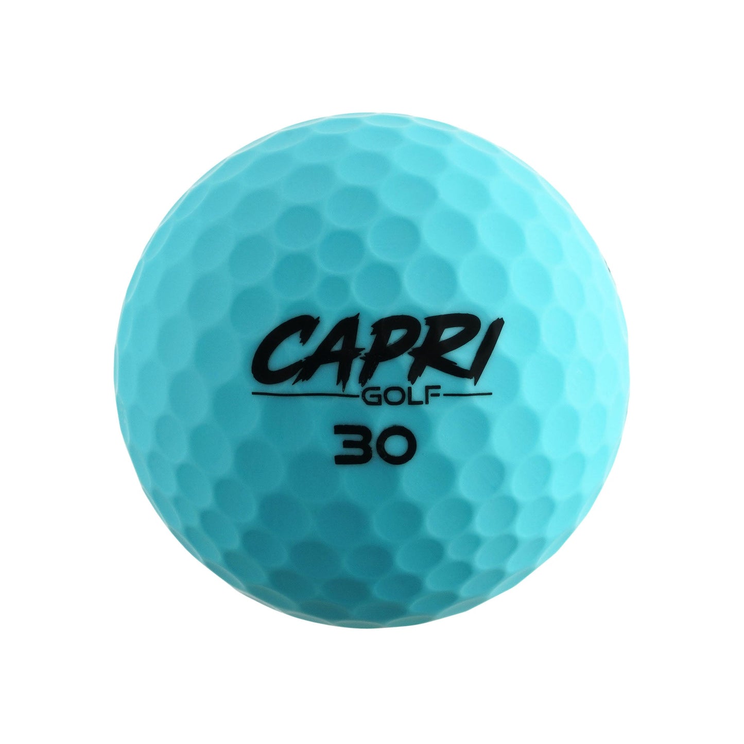 CAPRI-Golf HURRICANE Caribbean Blue golf ball with 2-layer urethane cover and 332 dimples, matte finish, tournament approved