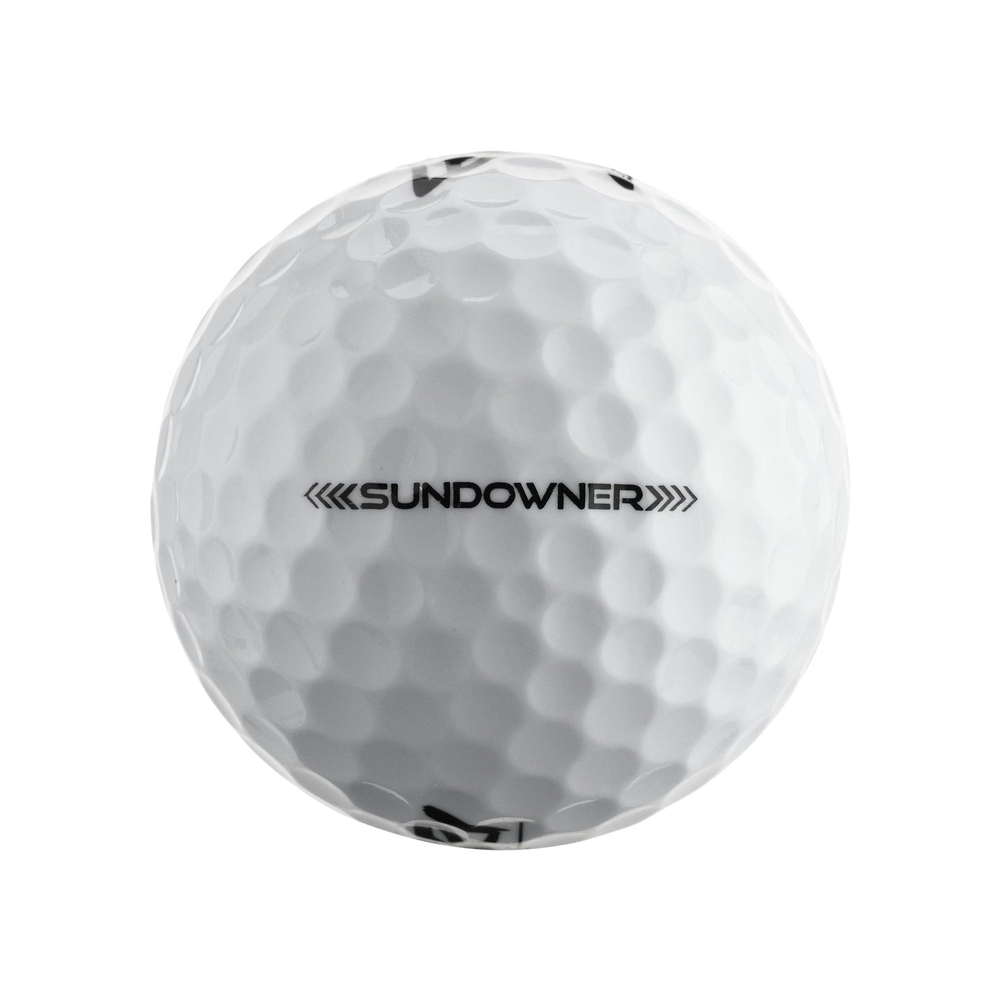CAPRI Golf Sundowner Golfbälle, 12er Pack mit 4 Sleeves, weiße Golfbälle mit rotem Logo, für Spiel und Training