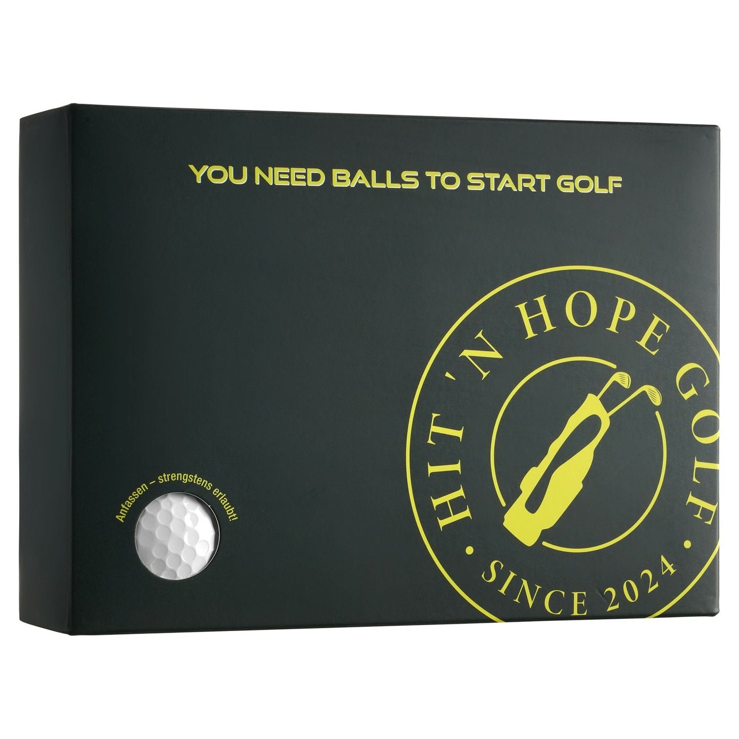 CAPRI Golf Hit'n Hope Golfbälle 12er Pack, 4x3er Sleeves, mit Verpackung, für Golfspieler, weiße Golfbälle