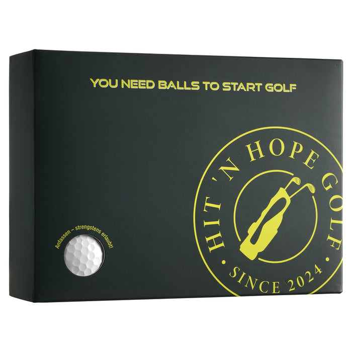 CAPRI Golf Hit'n Hope Golfbälle 12er Pack, 4x3er Sleeves, mit Verpackung, für Golfspieler, weiße Golfbälle