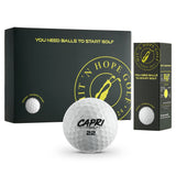 CAPRI Golf Hit'n Hope Golfbälle im 12er Pack, 4x3er Sleeves, Verpackung mit 12 Golfbälle für das Golfspiel