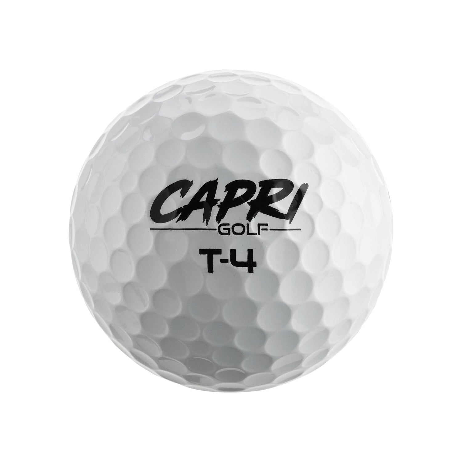 CAPRI Golf BLASTER Golfbälle im 12er Pack mit 4 Sleeves, weiße Golfbälle für das Golfspiel, Nahaufnahme vor einem Hintergrund